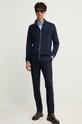 Hackett London pantaloni de lana HM470549R bleumarin AW24