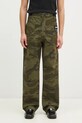 Βαμβακερό παντελόνι Aries Camo Walking Trouser βαμβάκι πράσινο AR3111102