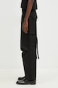 DARKPARK pantaloni de bumbac Saint drept negru MTR19.FAC48.0099
