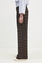 Vlněné kalhoty Andersson Bell Soe Check Wrap Trousers apa753m hnědá AW24