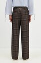 Oblečení Vlněné kalhoty Andersson Bell Soe Check Wrap Trousers apa753m hnědá
