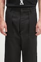 Βαμβακερό παντελόνι A-COLD-WALL* Console μαύρο ACWMB302