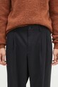 Norse Projects spodnie z domieszką wełny Benn Relaxed Cotton Wool Twill Pleated Trouser czarny N25.0395.9999