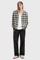 AllSaints pantaloni de bumbac CREEK TROUSER drept negru M021TB
