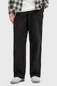 Бавовняні штани AllSaints CREEK TROUSER M021TB чорний AW24