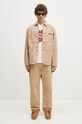 Human Made pantaloni de bumbac Washed Duck Work Pants HM28PT011 bej