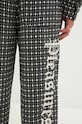 Kalhoty s příměsí vlny PLEASURES Cross Easy Pants P24F035 šedá