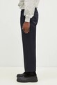 Wacko Maria cotton trousers Double Pleated Chino Trousers 24FW.WMP.PT02 navy AA00