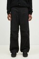 Maharishi pantaloni de bumbac Bonsai Landscape Loose Snopants drept negru 5346.BLACK