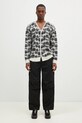 Maharishi pantaloni de bumbac Asym Cargo Track Pants negru 5307.BLACK