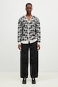 Maharishi pantaloni de bumbac Asym Cargo Track Pants negru 5307.BLACK