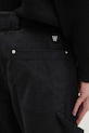 Παντελόνι Wood Wood Fed Herringbone Workwear Pants μαύρο 30250468