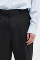 Wacko Maria spodnie wełniane Pleated czarny 24FW.WMP.TR02