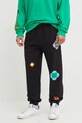 The North Face pantaloni de trening din bumbac TNF x Yinka Ilori negru NF0A8AQ2JK31