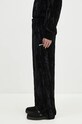 Martine Rose spodnie dresowe welurowe Wide Leg Trackpant 165WF04001 czarny AW24