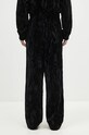 Odzież Martine Rose spodnie dresowe welurowe Wide Leg Trackpant 165WF04001 czarny
