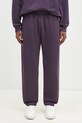 Pangaia pantaloni de trening din bumbac bumbac violet 10001759