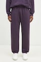 Pangaia pantaloni de trening din bumbac bumbac violet 10001759