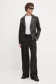 Odzież Heliot Emil spodnie z domieszką wełny AW24.M.10.182.BLK01 czarny