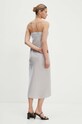 Samsoe Samsoe rochie din amestec de matase SAELINA F24200158 gri AW24