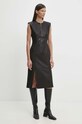 Bruuns Bazaar rochie de piele SoftBBAgathea leather dress BBW4183 negru AW24