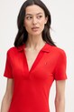 Tommy Hilfiger šaty bavlněné s elastanem červená WW0WW42567
