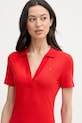 Tommy Hilfiger šaty bavlněné s elastanem červená WW0WW42567