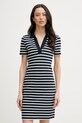 Tommy Hilfiger šaty bavlněné s elastanem námořnická modř WW0WW42567