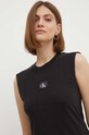 Calvin Klein Jeans sukienka bawełniana czarny J20J223526