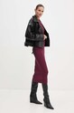 Patrizia Pepe sukienka 8A1348.K195 bordowy AW24