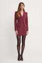 Patrizia Pepe sukienka 8A1398.A6F5 bordowy AW24