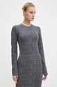 Iceberg sukienka wełniana szary AH01.9030