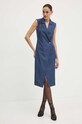 Îmbrăcăminte BOSS rochie din lana 50522612 albastru