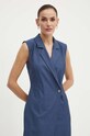 BOSS rochie din lana albastru 50522612