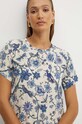 Weekend Max Mara sukienka jedwabna niebieski 2425226101600
