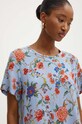 Hedvábné šaty Weekend Max Mara modrá 2425226101600