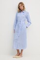 Polo Ralph Lauren rochie din bumbac 211944009 albastru AW24