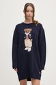 Polo Ralph Lauren wool dress 211941576 navy AW24