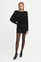 Pinko sukienka welurowa 104482.A29H czarny AW24