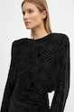 Pinko sukienka welurowa czarny 104482.A29H