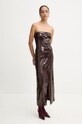 Rotate rochie Slim Midi Dress maro 1127532910