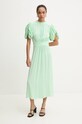 Сукня Rotate Midi Puff Sleeve Dress 1127662981 зелений AW24