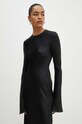 Rotate rochie Satin Maxi Dress negru 112836100