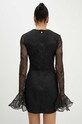 Abbigliamento Rotate vestito Shiny Mini Flounce Dress 112947100 nero