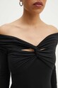 Rotate rochie Off Shoulder Dress 113026100 negru