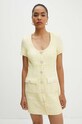 Φόρεμα Rotate Boucle Dress στρογγυλό κίτρινο 1130781895