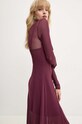 Šaty Remain Maxi Mesh Dress 5019472694 burgundské AW24