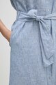 Pepe Jeans sukienka lniana MAYA PL953555 niebieski