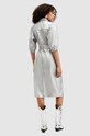 AllSaints rochie din bumbac OSA DENIM W080DA argintiu