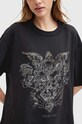 AllSaints tricou din bumbac COVENANT EMB W119JA gri AW24